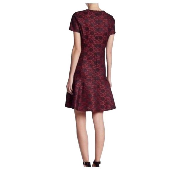 NWT Betsey Johnson Red and Black Lace Fit and Flare Skater Dress-14 - Picture 2 of 16